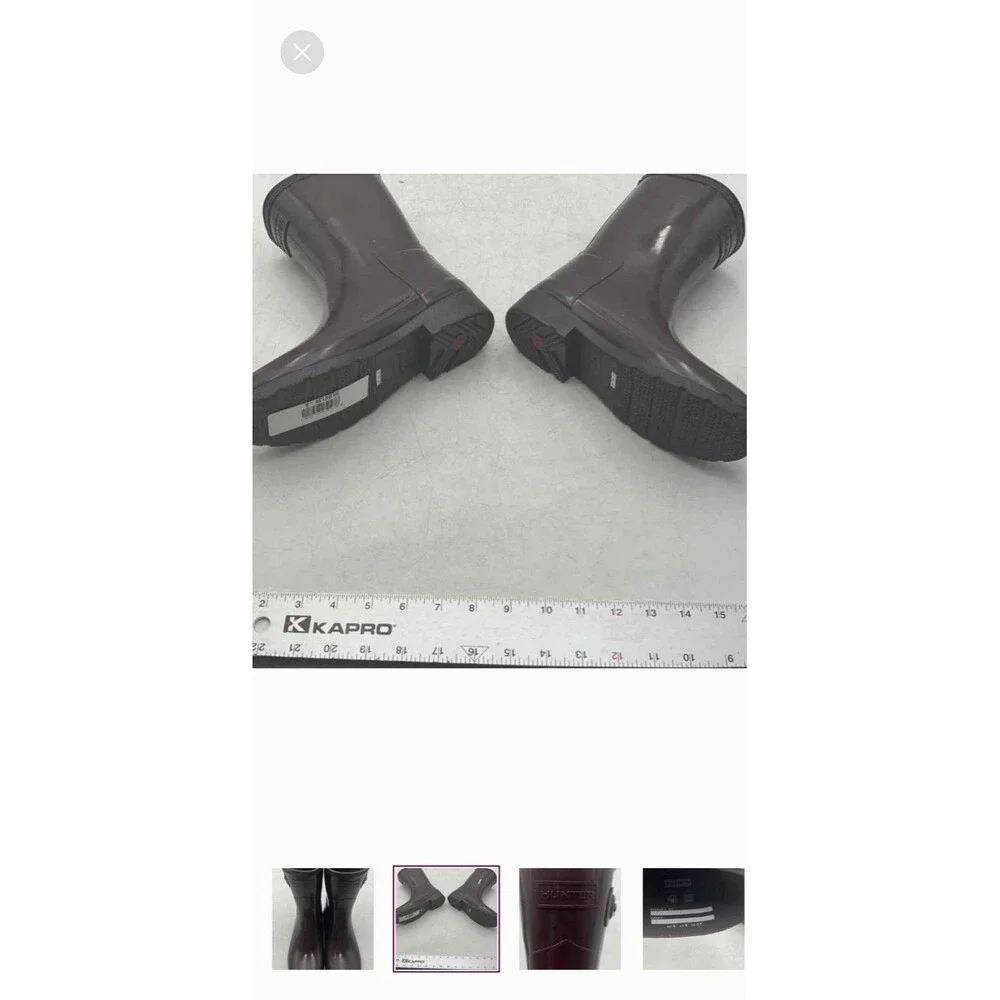 Hunter Waterproof Rubber Rain Wellies Buckle Rain Boots Women 6 FREE SHIPPING